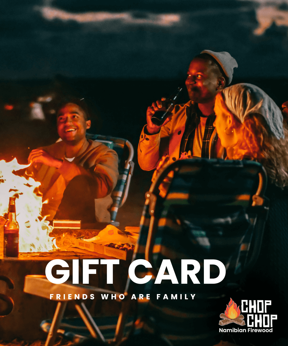 Gift Card for friends who are family, enjoying a fire barbecue experience together.